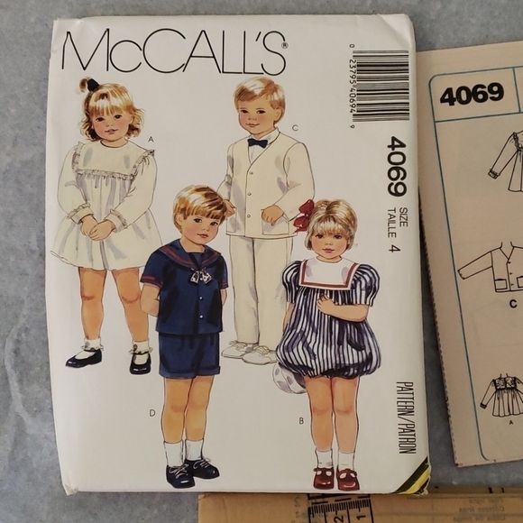 VTG McCall's Pattern Toddler Dress & Suit Uncut - Picture 2 of 5